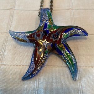 Starfish necklace colorful